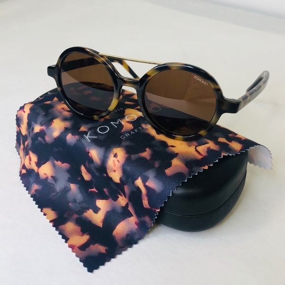 Vivien Tortoise Demi KOMONO Sunglasses 🕶 round brown gold - Picture 2 of 10